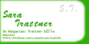 sara trattner business card